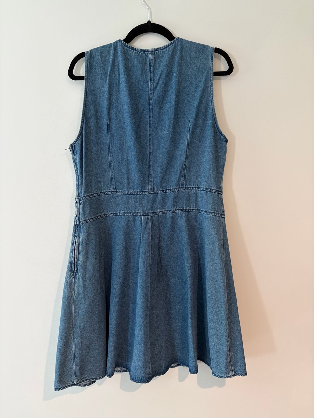 Heartloom Sleeveless Denim Mini Dress - Blue - Picture 3 of 3